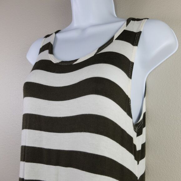 Olivia Rae Striped Sleeveless Strappy Back Swing Dress Size Medium - Picture 3 of 7